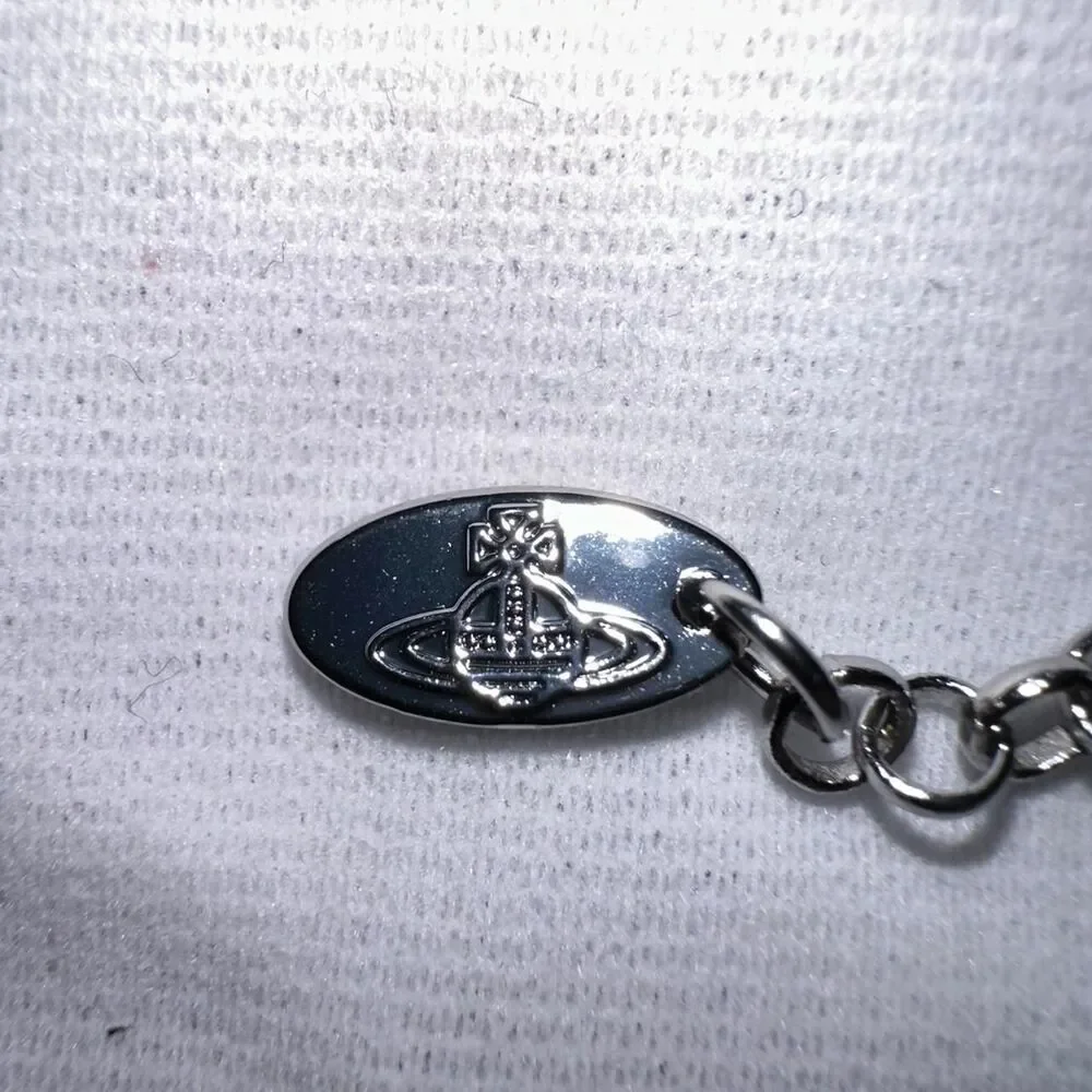 Vivienne Westwood Silver Orb Pendant Necklace, Alt Grunge Look